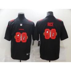 San Francisco 49ers #80 Jerry Rice Black Shadow Logo Limited Jersey