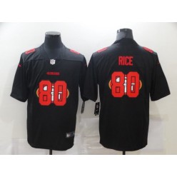 San Francisco 49ers #80 Jerry Rice Black Shadow Logo Limited Jersey