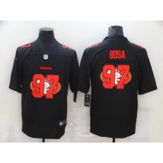 San Francisco 49ers #97 Nick Bosa Black Shadow Logo Limited Jersey