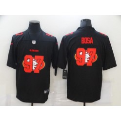 San Francisco 49ers #97 Nick Bosa Black Shadow Logo Limited Jersey