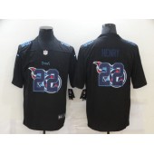 Tennessee Titans #22 Derrick Henry Black Shadow Logo Limited Jersey