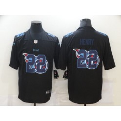 Tennessee Titans #22 Derrick Henry Black Shadow Logo Limited Jersey
