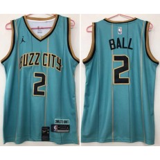 Charlotte Hornets #2 LaMelo Ball Teal 2020-21 City Edition Swingman Jersey