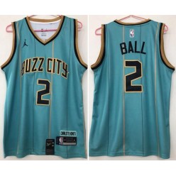 Charlotte Hornets #2 LaMelo Ball Teal 2020-21 City Edition Swingman Jersey