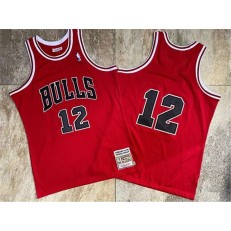 Chicago Bulls #12 Michael Jordan Red 1990 Hardwood Classics Jersey