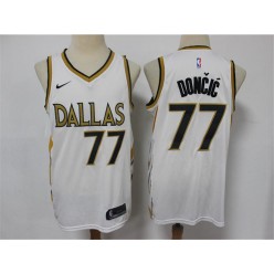 Dallas Mavericks #77 Luka Doncic White 2021 City Edition Nike Swingman Jersey