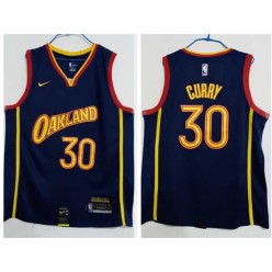 Golden State Warriors #30 Stephen Curry Blue 2020-21 City Edition Nike Swingman Jersey
