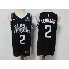 Los Angeles Clippers #2 Kawhi Leonard Black 2021 City Edition Nike Swingman Jersey