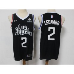 Los Angeles Clippers #2 Kawhi Leonard Black 2021 City Edition Nike Swingman Jersey