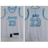Los Angeles Lakers #23 Lebron James White 2020-21 City Edition Nike Swingman Jersey