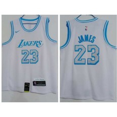Los Angeles Lakers #23 Lebron James White 2020-21 City Edition Nike Swingman Jersey