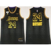 Los Angeles Lakers #24 Kobe Bryant Black 2 Heart Gigi Patch Mamba Nike Swingman Jersey