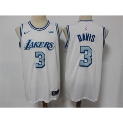 Los Angeles Lakers #3 Anthony Davis White 2020-21 City Edition Nike Swingman Jersey