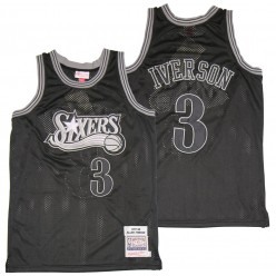 Philadelphia 76ers #3 Allen Iverson Black 1997-98 Hardwood Classics Jersey