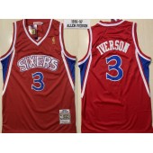 Philadelphia 76ers #3 Allen Iverson Red 1996-1997 Hardwood Classics Jersey