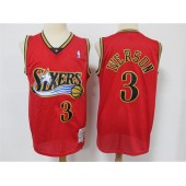 Philadelphia 76ers #3 Allen Iverson Red 1999-00 Hardwood Classics Reload Swingman Jersey