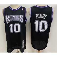 Sacramento Kings #10 Mike Bibby Black 2001-02 Hardwood Classics Jersey