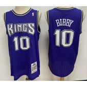 Sacramento Kings #10 Mike Bibby Purple 2001-02 Hardwood Classics Jersey