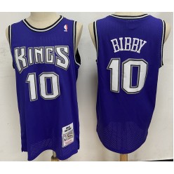 Sacramento Kings #10 Mike Bibby Purple 2001-02 Hardwood Classics Jersey