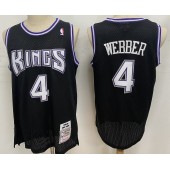 Sacramento Kings #4 Chris Webber Black 1998-99 Hardwood Classics Jersey