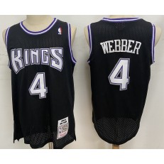Sacramento Kings #4 Chris Webber Black 1998-99 Hardwood Classics Jersey