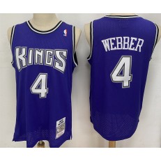 Sacramento Kings #4 Chris Webber Purple 1998-99 Hardwood Classics Jersey