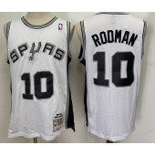 San Antonio Spurs #10 Dennis Rodman White 1993-94 Hardwood Classics Jersey