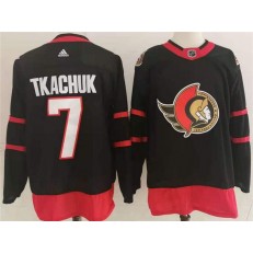 Ottawa Senators #7 Brady Tkachuk Black 2020 New Adidas Jersey