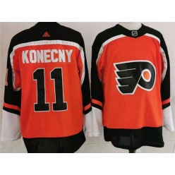 Philadelphia Flyers #11 Travis Konecny Orange 2020 New Adidas Jersey