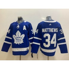 Toronto Maple Leafs #34 Auston Matthews Blue Adidas Jersey