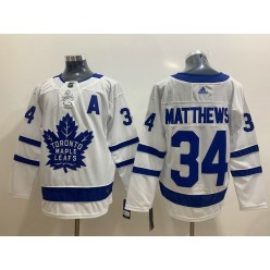 Toronto Maple Leafs #34 Auston Matthews White Adidas Jersey