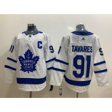 Toronto Maple Leafs #91 John Tavares White Adidas Jersey