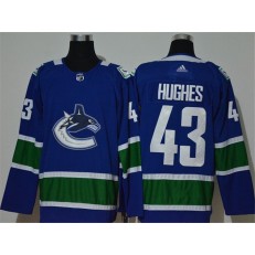 Vancouver Canucks #43 Quinn Hughes Blue Adidas Jersey