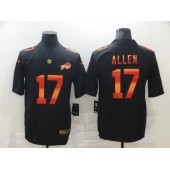 Buffalo Bills #17 Josh Allen Black Colorful Fashion Limited Jersey