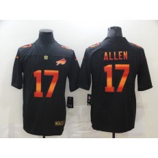 Buffalo Bills #17 Josh Allen Black Colorful Fashion Limited Jersey