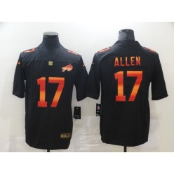 Buffalo Bills #17 Josh Allen Black Colorful Fashion Limited Jersey