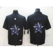 Dallas Cowboys #21 Ezekiel Elliott Black Shadow Logo Limited Jersey
