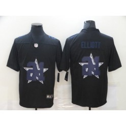 Dallas Cowboys #21 Ezekiel Elliott Black Shadow Logo Limited Jersey