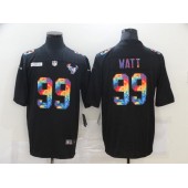 Houston Texans #99 J.J. Watt Black Vapor Untouchable Rainbow Limited Jersey