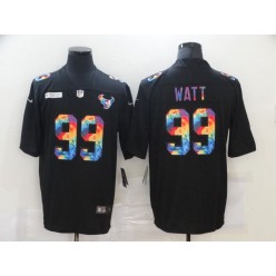 Houston Texans #99 J.J. Watt Black Vapor Untouchable Rainbow Limited Jersey