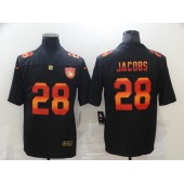 Las Vegas Raiders #28 Josh Jacobs Black Colorful Fashion Limited Jersey