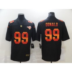 Los Angeles Rams #99 Aaron Donald Black Colorful Fashion Limited Jersey