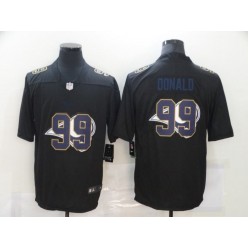 Los Angeles Rams #99 Aaron Donald Black Shadow Logo Limited Jersey