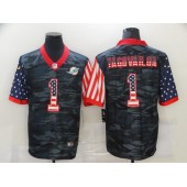 Miami Dolphins #1 Tua Tagovailoa Black Camo USA Flag Limited Jersey