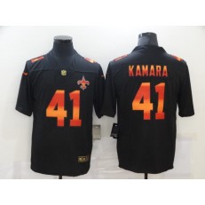 New Orleans Saints #41 Alvin Kamara Black Colorful Fashion Limited Jersey