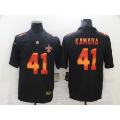 New Orleans Saints #41 Alvin Kamara Black Colorful Fashion Limited Jersey