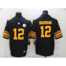 Pittsburgh Steelers #12 Terry Bradshaw Black Color Rush Limited Jersey