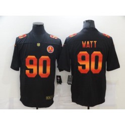 Pittsburgh Steelers #90 T.J. Watt Black Colorful Fashion Limited Jersey