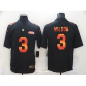 Seattle Seahawks #3 Russell Wilson Black Colorful Fashion Limited Jersey