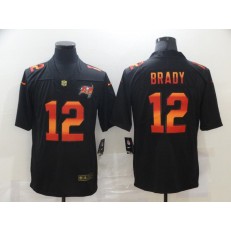 Tampa Bay Buccaneers #12 Tom Brady Black Colorful Fashion Limited Jersey